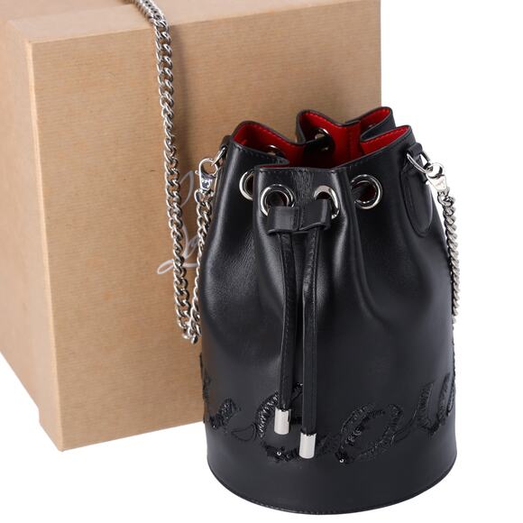 Christian Louboutin Maryjane Shoulder Bag 3195087 Black Leather - Picture 1 of 7